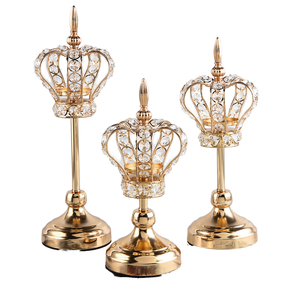 Candelabro de Hierro con Corona Europea Romántica, Resistente al Calor, Decoración Creativa para el Hogar, Pascua, San Valentín, Bodas, Navidad - Product Image 1