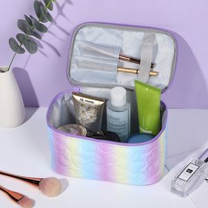 Nuevo Set de Bolsas de Maquillaje en Forma de Corazón, Bolsa de Aseo con Degradado de Color, Estuches Cosméticos Personalizados con Logotipo - Product Image 4