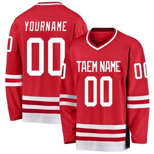 Vente en gros Impression numérique par sublimation Logo du nom de l'équipe du Canada personnalisée Rugby Usa Football américain Maillot de hockey sur glace vierge - Product Image 1