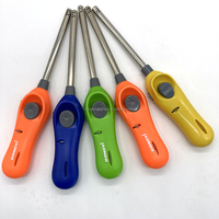 Briquet portable rechargeable en plastique, coupe-vent, torche pour cigare, cuisine, barbecue, éclairage multicolore, best-seller