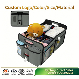 Organizador de Pañales Plegable Personalizado con Cambiador Portátil para Auto, Organizador de Pañales, Artículos Esenciales para Recién Nacidos - Product Image 1