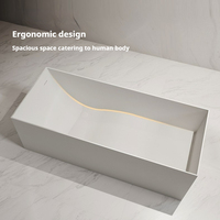 Baignoire de salle de bain sur pattes d'angle en acrylique autoportante