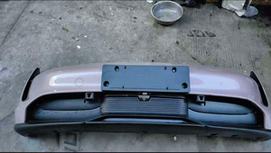 Pare-chocs avant pour <span class=keywords><strong>Porsche</strong></span> Taycan (2020-2024), avec cadre de plaque d'immatriculation et découpes pour capteurs, pièce de kit carrosserie - Product Image 3
