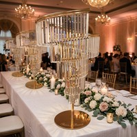 Lustre en cristal en spirale de luxe, nouvelle qualité supérieure, centre de table pour décoration de mariage