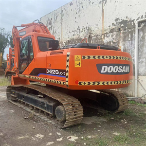 Excavatrice Doosan Dh220lc 7 d'occasion, engin de construction, couleur orange, type chenillé, équipement lourd, 19800 kg, 0-2000 heures, origine Anhui - Product Image 1