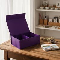 Boîte cadeau en papier personnalisée, boîte d'emballage en papier kraft ondulé violet, boîtes d'expédition, boîtes de colisage