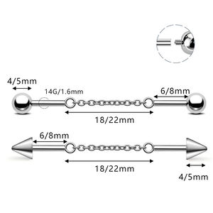 חדש 14 גרם f136 טיטניום cz שרשרת שורת טיטניום cz מצופה זהב פנימי מברך פנים עבור תכשיטי גוף החתונה של ילדים - Product Image 3