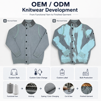 Cardigan thermochromique surdimensionné pour homme, en tricot, à double boutonnage, avec doublure en laine, vente en gros directe usine