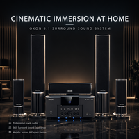 Système de son surround 5.1 canaux pour cinéma maison OKON K10A, enceintes colonnes, amplificateur Bluetooth, prise en charge optique, coaxiale, USB, AUX