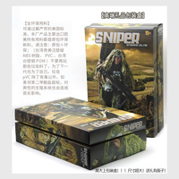 Vente en gros usine Figurine d'action Sniper en plastique de 12 pouces, modèle militaire Barrett, échelle 1/6, emballage en boîte couleur NB07-08