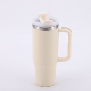 Gobelet de voyage isotherme H2.0 avec poignée, 30 oz, double paroi, couvercle, paille, antidérapant, couleur personnalisée OEM - Product Image 6