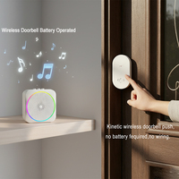 Sonnette de porte sans fil étanche à piles OEM ODM avec installation facile et LED colorées