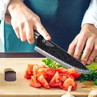 KONOLL 6 pièces couteaux de cuisine professionnels en acier inoxydable de haute qualité accessoires ensemble de couteaux de chef de couleur avec poignée PP + TPR