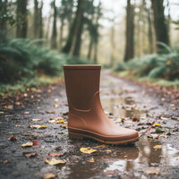 Bottes Wellington de boue imperméables en caoutchouc recyclables et antidérapantes d'automne pour femmes adultes de qualité personnalisée