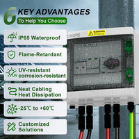 CNLONQ ODM/OEM Boîtier de Combinaison Solaire Photovoltaïque Connecté au Réseau DC1000V 1/2/3/4/5/6 Chaînes 32A avec Isolateur, Protection Contre les Surtensions et Fusible IP65