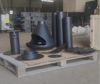 Cheminée d'intérieur décorative personnalisée en acier carbone noir mat de haute qualité pour salon