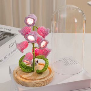 Fait à la main enchanté LED lumières verre dôme éternel tissé fleur fête des mères noë<span class=keywords><strong>l</strong></span> dos école chinois nouvel an cadeaux pour - Product Image 3