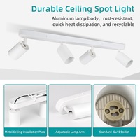 Spot encastré DGLUX GU10 orientable à 360 degrés avec corps en aluminium pour salon et cuisine