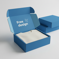 Boîtes d'expédition en carton ondulé recyclables personnalisées pour vêtements et chaussures, design gaufré pliable, formes et tailles personnalisables