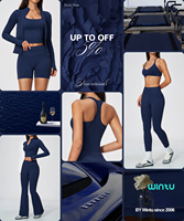 Vêtements de sport sans couture pour femmes, ensemble de yoga 3 pièces avec leggings taille haute, veste zippée et pantalon, vêtements de sport actifs