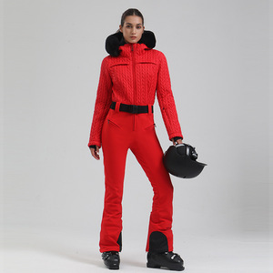 Traje de Esquí y Snowboard Profesional para Mujer, Nuevo Estilo, Impermeable, Transpirable, Cálido, Resistente al Viento, Conjunto de Una Pieza para Adultos, Pantalones 100% Poliéster - Product Image 5