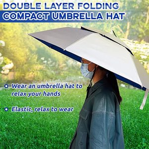 Chapeaux parapluie anti-pluie anti-soleil d'extérieur Nouvelles inventions pour logo personnalisé <span class=keywords><strong>Chapeau</strong></span> parapluie <span class=keywords><strong>parasol</strong></span> promotionnel avec ventilateur - Product Image 6