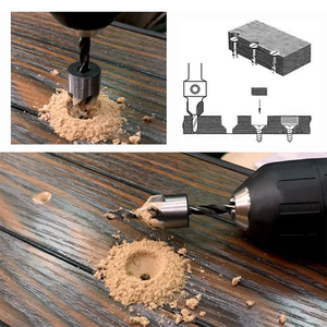 Juego de brocas avellanadoras de 7 piezas con 1 llave hexagonal gratis para carpintería y herramienta de escariador de tornillos para <span class=keywords><strong>prensa</strong></span> de taladro - Product Image 6