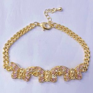 JML all'ingrosso 14k oro laminato vergine maria braccialetto farfalla zircone alla moda in ottone Pulsera De Cadena De Mariposa De La Joys - Product Image 5
