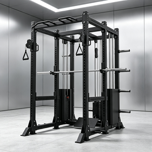 Smith Machine Commerciale <span class=keywords><strong>Life</strong></span> Fitness Premium 80x80 Tubo in Acciaio al Carbonio Elite Squat Rack <span class=keywords><strong>Combo</strong></span> Smith Machine Barra e Cuscinetti - Product Image 6