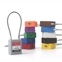 Cadenas de verrouillage de sécurité gris durable avec manille en fil de câble en acier inoxydable de longueur personnalisée avec chemin de déverrouillage par clé