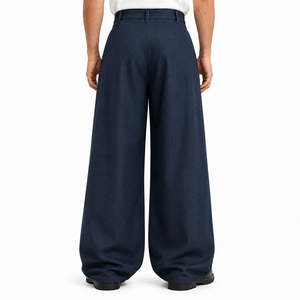 Pantalones <span class=keywords><strong>de</strong></span> <span class=keywords><strong>Vestir</strong></span> Anchos para <span class=keywords><strong>Hombre</strong></span>, Estilo Marinero, Plisados, Holgados, <span class=keywords><strong>de</strong></span> Cintura Alta, Personalizados - Product Image 2