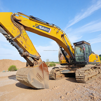 Excavadora Grande SANY SY375H de 35 Toneladas Usada, con Motor Isuzu Original y Bomba Hidráulica Principal, en Buen Estado de Funcionamiento