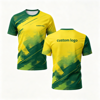 T-shirts en tissu mesh respirant en polyester, imprimés sur toute la surface, séchage rapide, OEM, vente en gros, commande personnalisée, approvisionnement en gros en usine