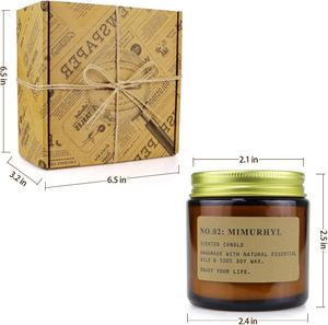 Custom 4 Pack Scented Candle Set Soy Wax Aromatherapy Candles for Home <b>Decoration</b> Amber Glass <b>Jar</b> Candle Gift for Women - Product Image 6