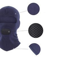Invierno a prueba de viento térmico cara completa cuello cubierta máscara boca escudo Color puro Polar polar cabeza cálida pasamontañas sombrero para esquí ciclismo