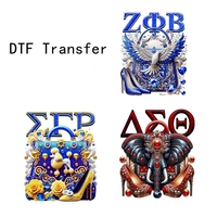 DDP Sorority Motifs en vinyle de transfert thermique DTF avec strass imitation, Autocollants de transfert DTF, Transferts thermiques inspirés à appliquer au fer