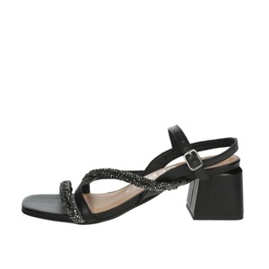 Niscemi sandali con tacco nero per le donne comode alla moda scarpe da sposa tacco zeppa punta quadrata con Design della piattaforma - Product Image 1
