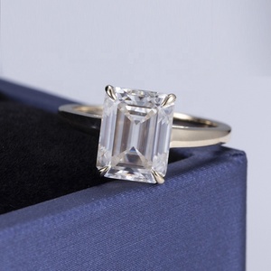 Anillo de Diamante de Laboratorio con Corte Esmeralda de 1.61CT en Oro de 14K, Anillo de Diamante de Laboratorio IGI, Anillo de Compromiso con Diamante de Boda - Product Image 4