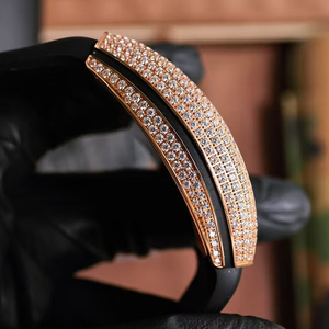 Boutique Quality High-End Precision Waterproof Date Luminous Male Full Diamond Rose Gold Black <b>Automatic</b> Mechanical Timepiece - Product Image 3