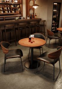 Muebles de Bar Estilo Americano Retro, Juego de Sillas de Comedor de Madera Maciza y Metal, Mesas y Sillas de Café Personalizadas, Comerciales para Restaurante, <span class=keywords><strong>Bistro</strong></span> - Product Image 4