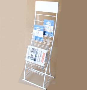 Personalizado para independiente moderno Alambre de <span class=keywords><strong>Metal</strong></span> librería cómic para colorear pegatina libro postal folleto revista estante de exhibición - Product Image 4