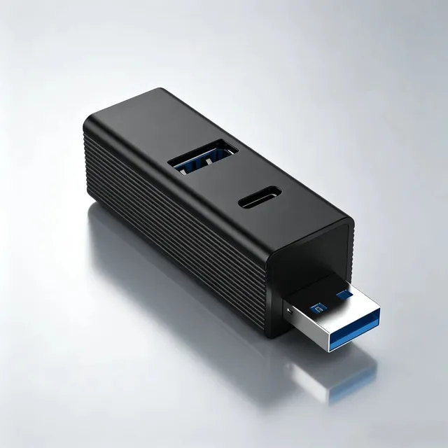 4-in-1 USB 3.0 Hub 5Gbps USB C Adapter 2 USB 2.0 Ports Plug and Play USB Splitter for Laptop Desktop