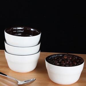 Koffiebonen doseerbeker met aangepaste logo, keramiek, met bonenbakje, deksel en voorraadfunctie - Product Image 3