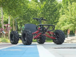 Kart a la deriva para exteriores, coche de 3 velocidades, marcha atrás, máx. 40-50 km/h, Kart eléctrico Go-Off Kart de playa para adultos de alta resistencia - Product Image 2
