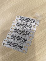 Plaque signalétique personnalisée en acier inoxydable pour moteur de générateur, plaque métallique avec données techniques et trous de fixation