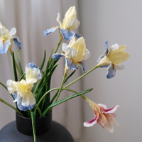 Fleurs artificielles Fleur-de-lis et Iris en PU 3D de haute qualité, effet toucher réel, pour la décoration intérieure et les mariages, vente en gros