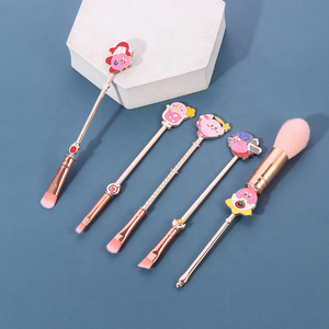 5 pièces Janpane Game Star Kirby ensemble <span class=keywords><strong>de</strong></span> pinceaux <span class=keywords><strong>de</strong></span> maquillage manche en or Rose cosmétique fard à paupières Kit <span class=keywords><strong>de</strong></span> pinceaux <span class=keywords><strong>de</strong></span> détail pour les yeux - Product Image 2