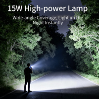 Linterna LED Impermeable, Duradera, con Enfoque Ajustable, 3.7V, Potente, de Aluminio, Recargable por USB, Brillante, para Camping, Uso en Exteriores y Emergencias