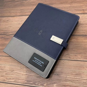 Smart A5 diario in pelle Notebook ricarica Wireless Power Bank telefono Stand Business <span class=keywords><strong>regalo</strong></span> di laurea per la <span class=keywords><strong>festa</strong></span> del papà di San Valentino - Product Image 3