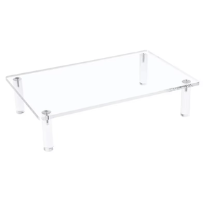 Elm rõ ràng <span class=keywords><strong>Acrylic</strong></span> 8mm dày tùy chỉnh thiết kế màn hình máy tính xách tay đứng hiện đại mạnh mẽ chống trượt miếng đệm tiết kiệm không gian máy tính <span class=keywords><strong>Riser</strong></span> - Product Image 6